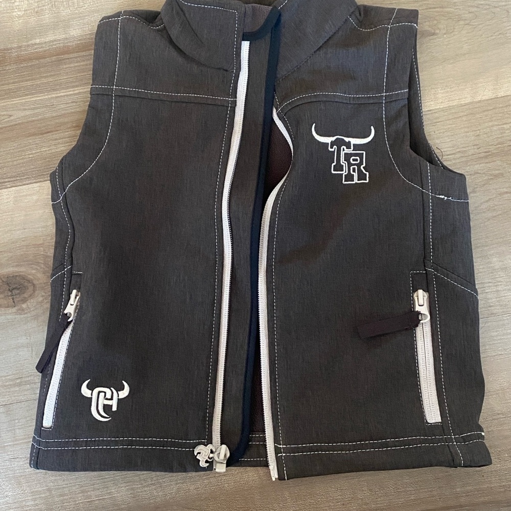 Kids Gray Vest with White Accents